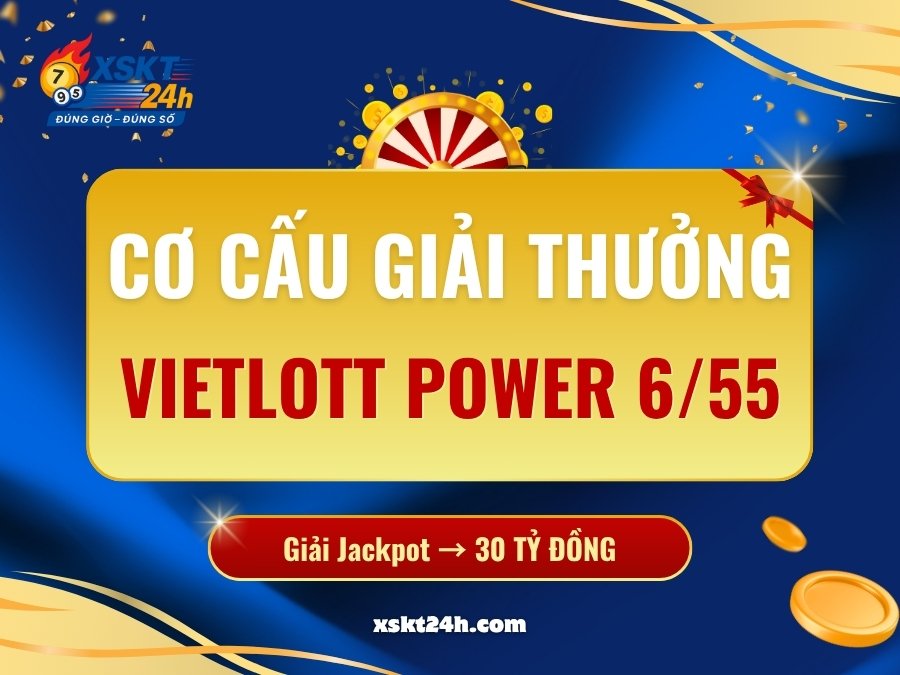 Cơ Cấu Giải Thưởng Vietlott Power 6/55 Mới Nhất